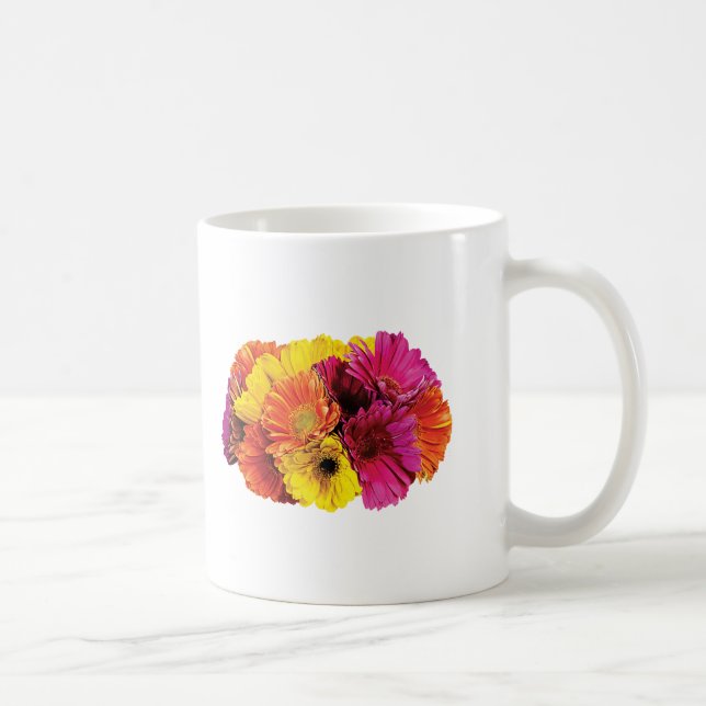 Gerbera Daisies Mixed Colours Coffee Mug (Right)