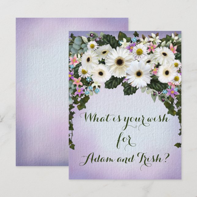 Gerbera Daisies Swag Wedding Wishes Postcard (Front/Back)