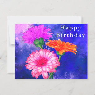 Gerbera Daisy Birthday Card