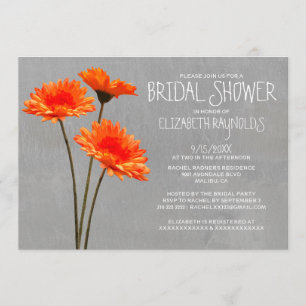 Gerbera Daisy Bridal Shower Invitations
