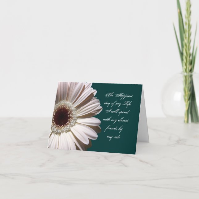 Gerbera Daisy/ Bridesmaid Holiday Card (Front)
