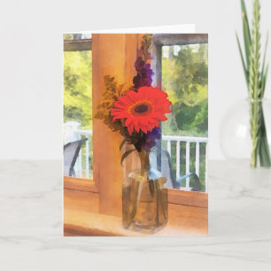 Gerbera Daisy by Kitchen Window Card