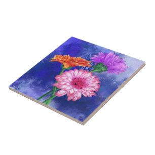 Gerbera Daisy Ceramic Tile
