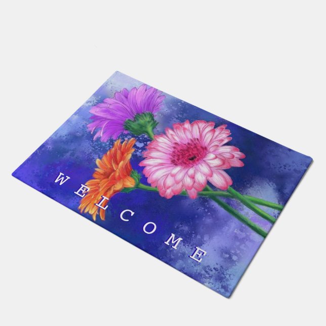 Gerbera Daisy Doormat (Angled)