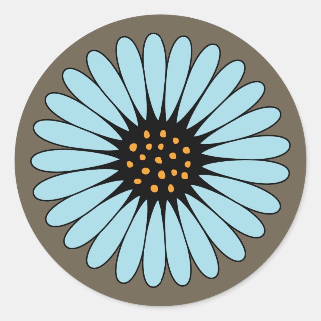 Gerbera Daisy Envelope Wedding Stickers (Front)