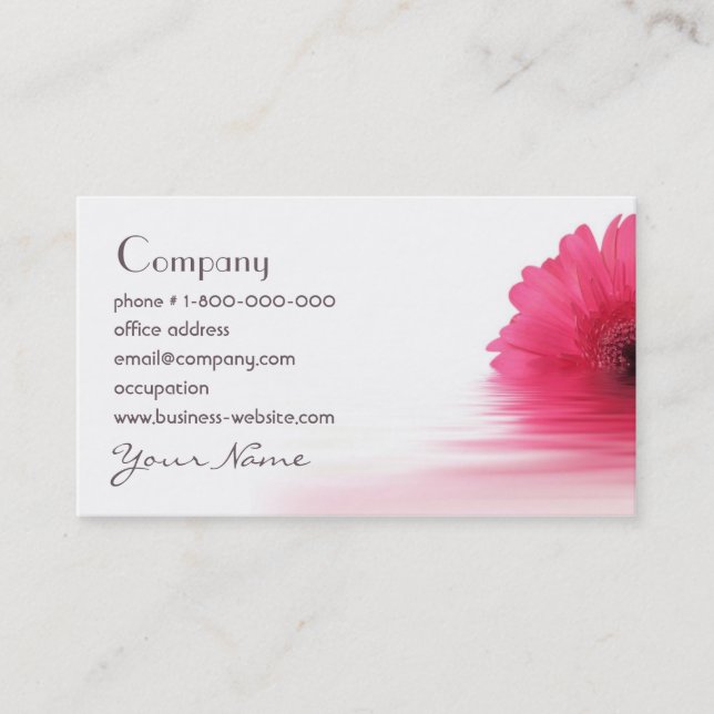 Gerbera Daisy Floral Business Card (Front)