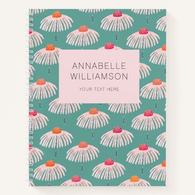 Gerbera Daisy Floral pattern Notebook (Front)