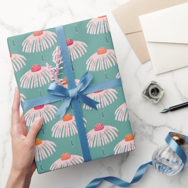 Gerbera Daisy Floral pattern Wrapping Paper (Gifting)