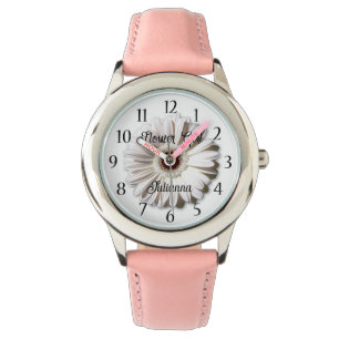 Gerbera Daisy Flower Girl Pink Watch
