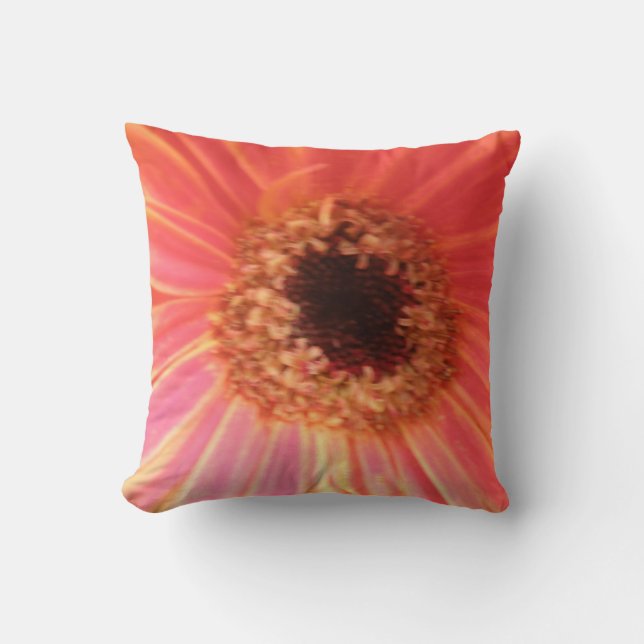 Gerbera Daisy Flower Pillow (Front)