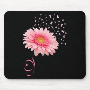 Gerbera Daisy Flower Ribbon Pollen Breast Cancer M Mouse Mat