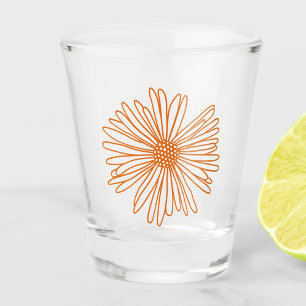 Gerbera Daisy Flower Shot Glass