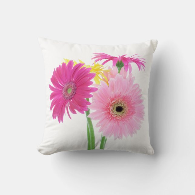 Gerbera Daisy Flowers Cushion (Front)
