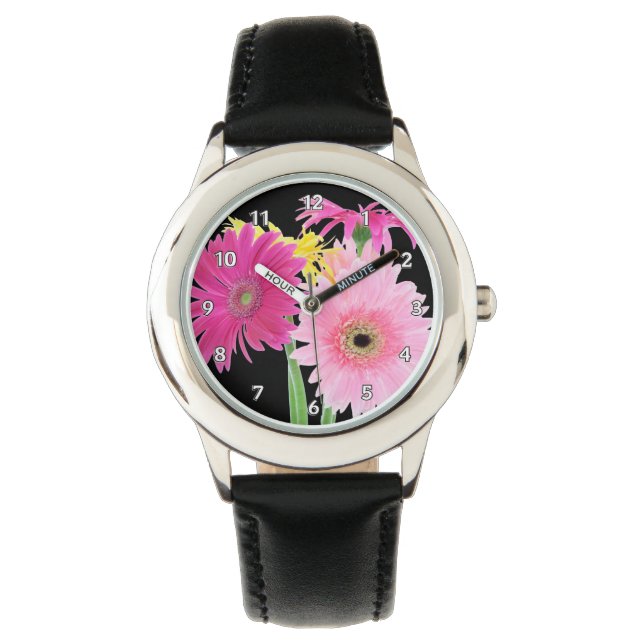 Gerbera Daisy Flowers Watch (Front)