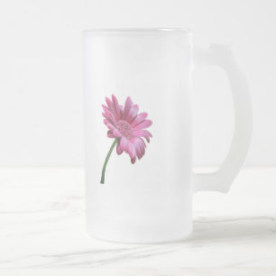 Gerbera Daisy Frosted Beer Mug