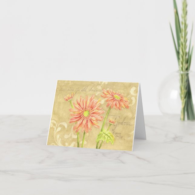 Gerbera Daisy Garden All Occasion Blank Card (Front)