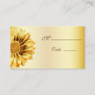 Gerbera Daisy Gold Place Card for Occasion Wedding