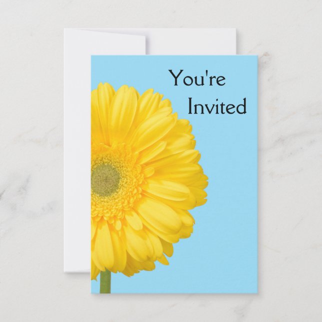 Gerbera Daisy Invitation (Front)