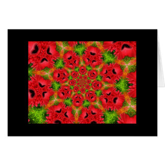 Gerbera Daisy Kaleidoscope Blank Greeting Card