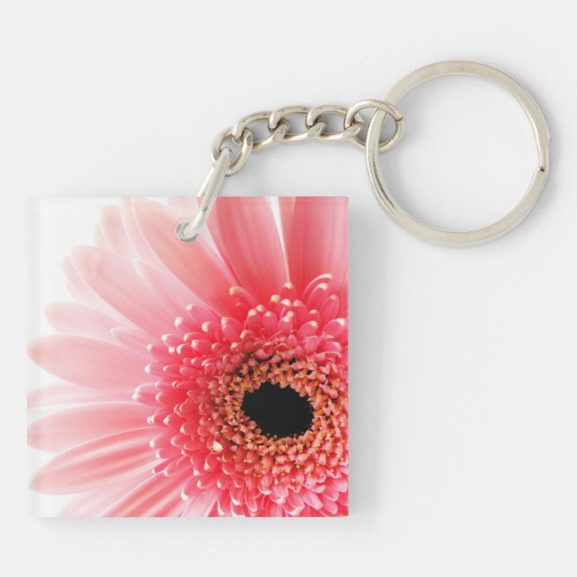 Gerbera Daisy  Key Ring (Back)