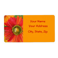 Gerbera Daisy Label