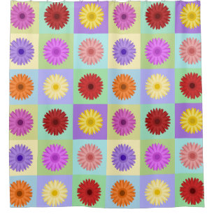 Gerbera Daisy Pattern Shower Curtain