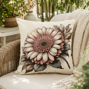 Gerbera Daisy Pillow for Garden-Inspired Comfort