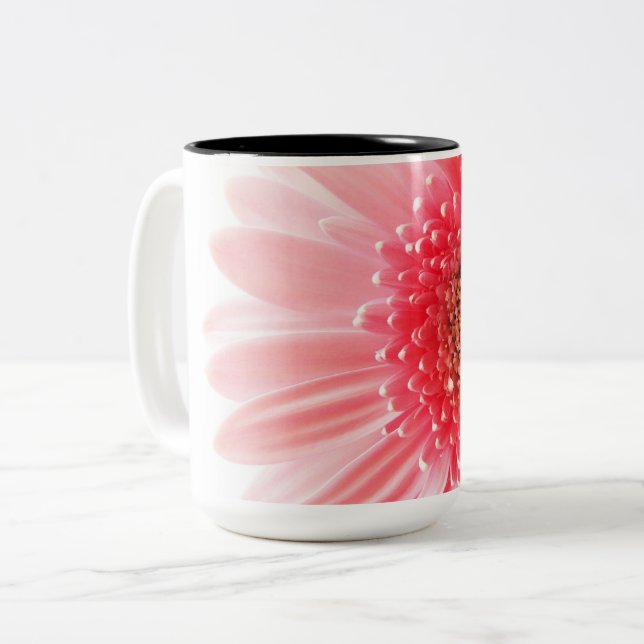 Gerbera Daisy Poster Two-Tone Coffee Mug (Front Left)