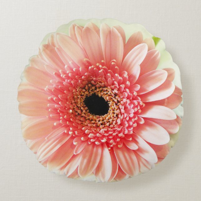 Gerbera Daisy  Round Cushion (Front)