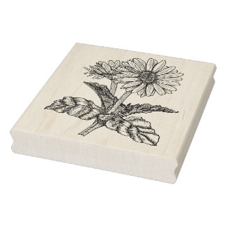 Gerbera Daisy Rubber Stamp