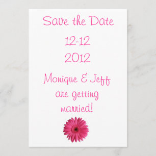 Gerbera Daisy Save the Date