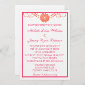 Gerbera Daisy Swirls Wedding Invite (Front/Back)