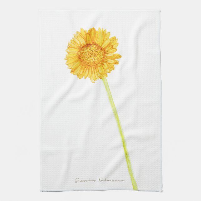 Gerbera daisy  tea towel (Vertical)