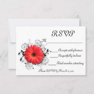 Gerbera Daisy Theme RSVP Card