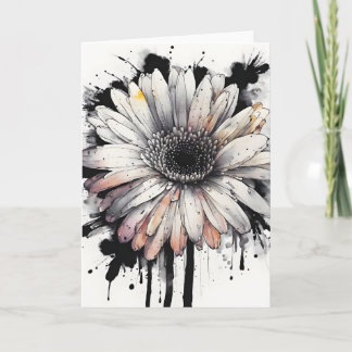 Gerbera daisy - Watercolor flowers Card