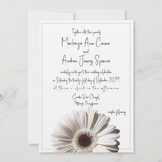 Gerbera Daisy Wedding Invitation