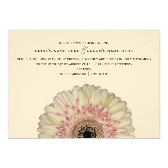 Gerbera Daisy Wedding Invitation
