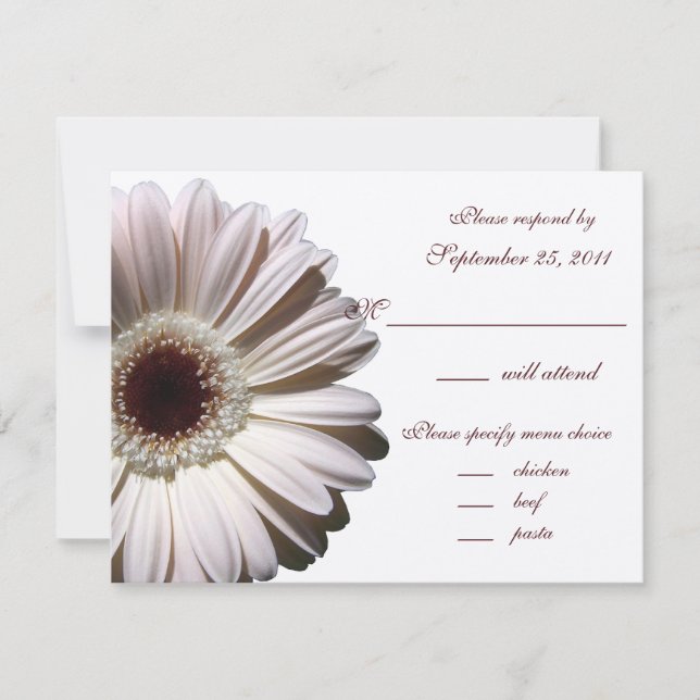 Gerbera Daisy Wedding/ Response (Front)