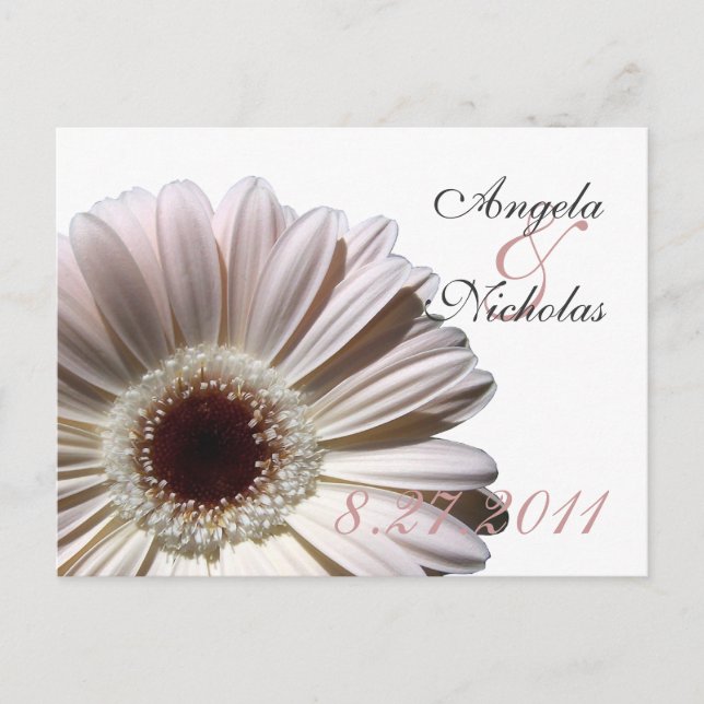 Gerbera Daisy/ Wedding Response Card (Front)