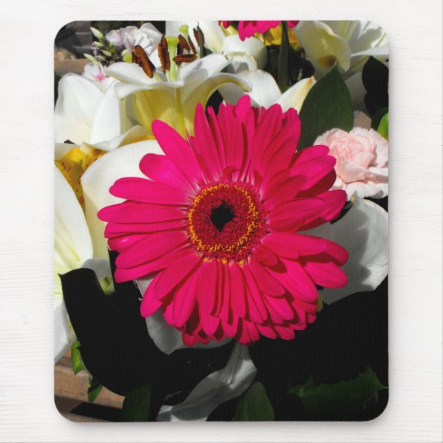 Gerbera flower mouse mat (Front)