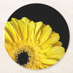 Gerbera Flower Round Paper Coaster