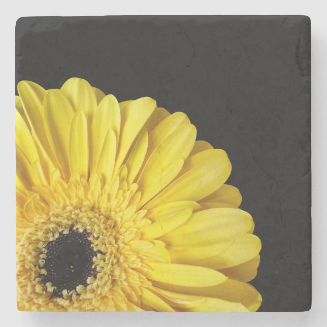 Gerbera Flower Stone Coaster (Front)