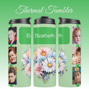 Gerbera flowers 6 photos name green thermal tumbler