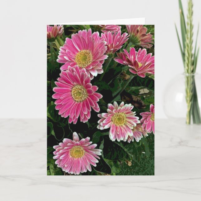 Gerbera Flowers Card (Front)
