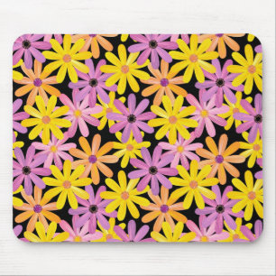 Gerbera flowers pattern, background mouse mat