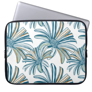 Gerbera Flowers, Vintage Seamless Design. Laptop Sleeve
