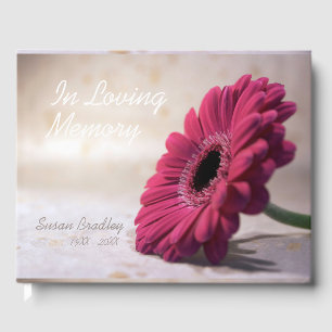 Gerbera Funeral Memorial Remembrance Guest book