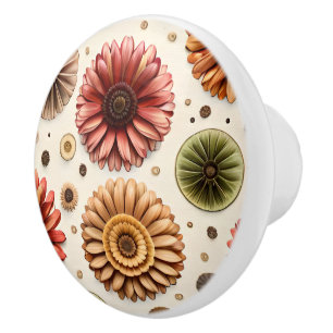 Gerbera Galore Ceramic Knob