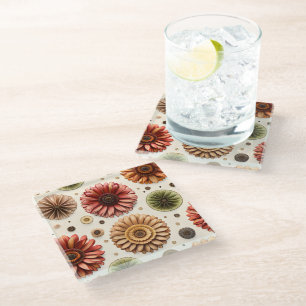Gerbera Galore Glass Coaster