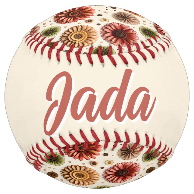 Gerbera Galore (personalised) Softball (Back)